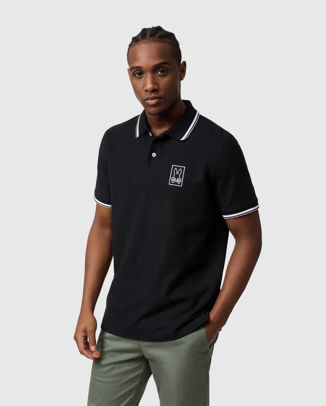 Polos Psycho Bunny Arcadia Pique Polo Shirt Noir Homme | VHB-83943728